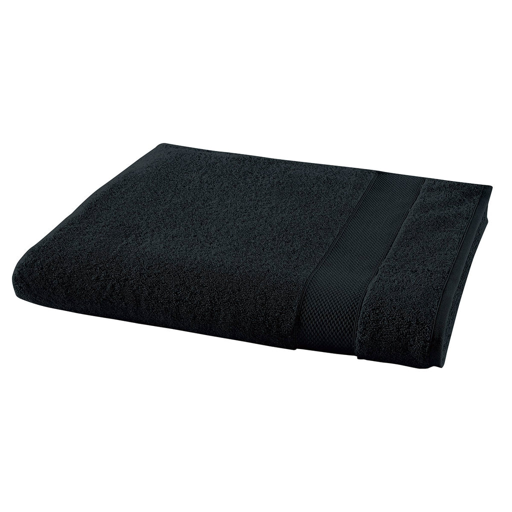 Plain Terry Towelling - Bath Sheet - Black