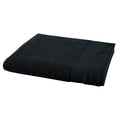 Plain Terry Towelling - Bath Sheet - Black