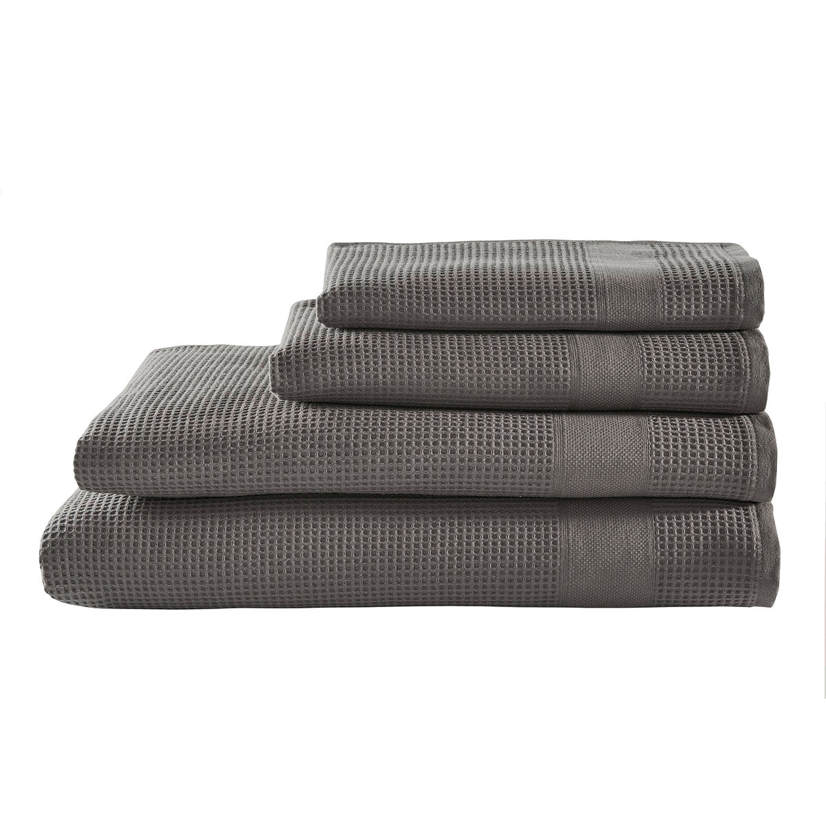Nid d'Abeille - Drap de Douche - Gris