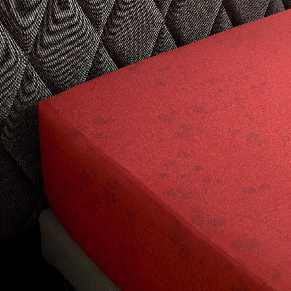 Minimaliste - Drap Housse - Terracotta