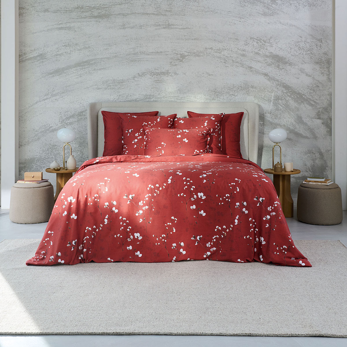 Minimaliste - Drap Housse - Terracotta