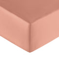 Plain Satin - Fitted Sheet - Rust