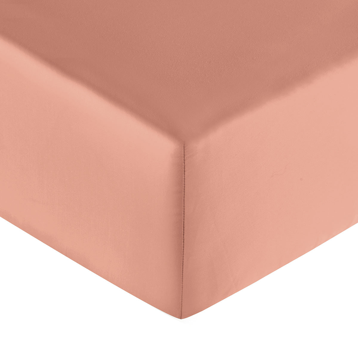 Plain Satin - Fitted Sheet - Rust