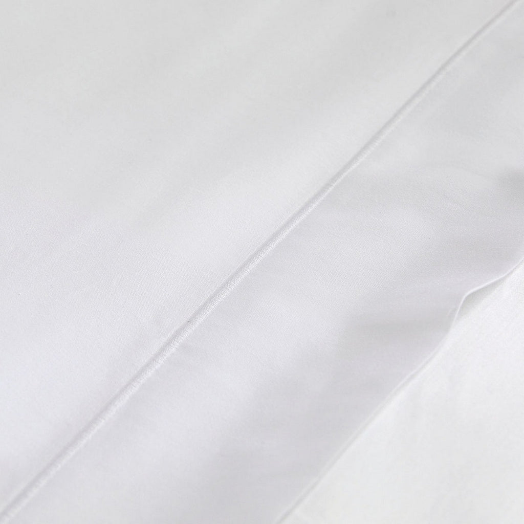 Satin Uni - Drap Plat - Blanc