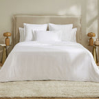 Satin Uni - Drap Plat - Blanc