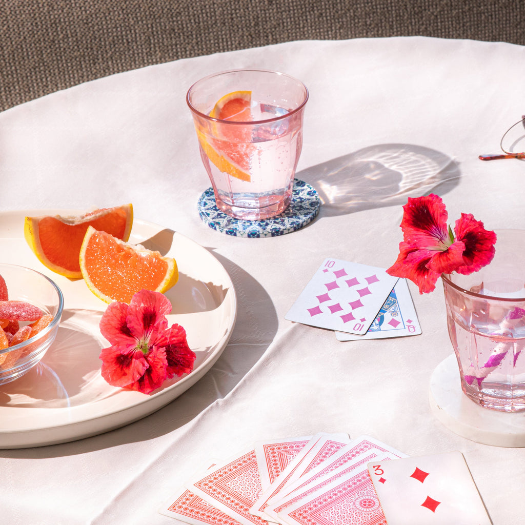 Pack of 4 Picardie Glasses - Pink - 25cl