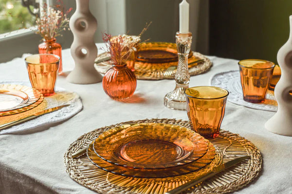 Pack De 6 Assiettes Picardie - Vermeil - 23Cm