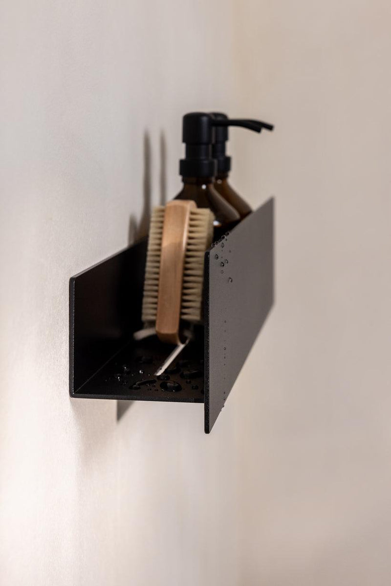 SHEA Duschablage en diseño moderno con champú y bürste, ideal para Dusche o Bad.