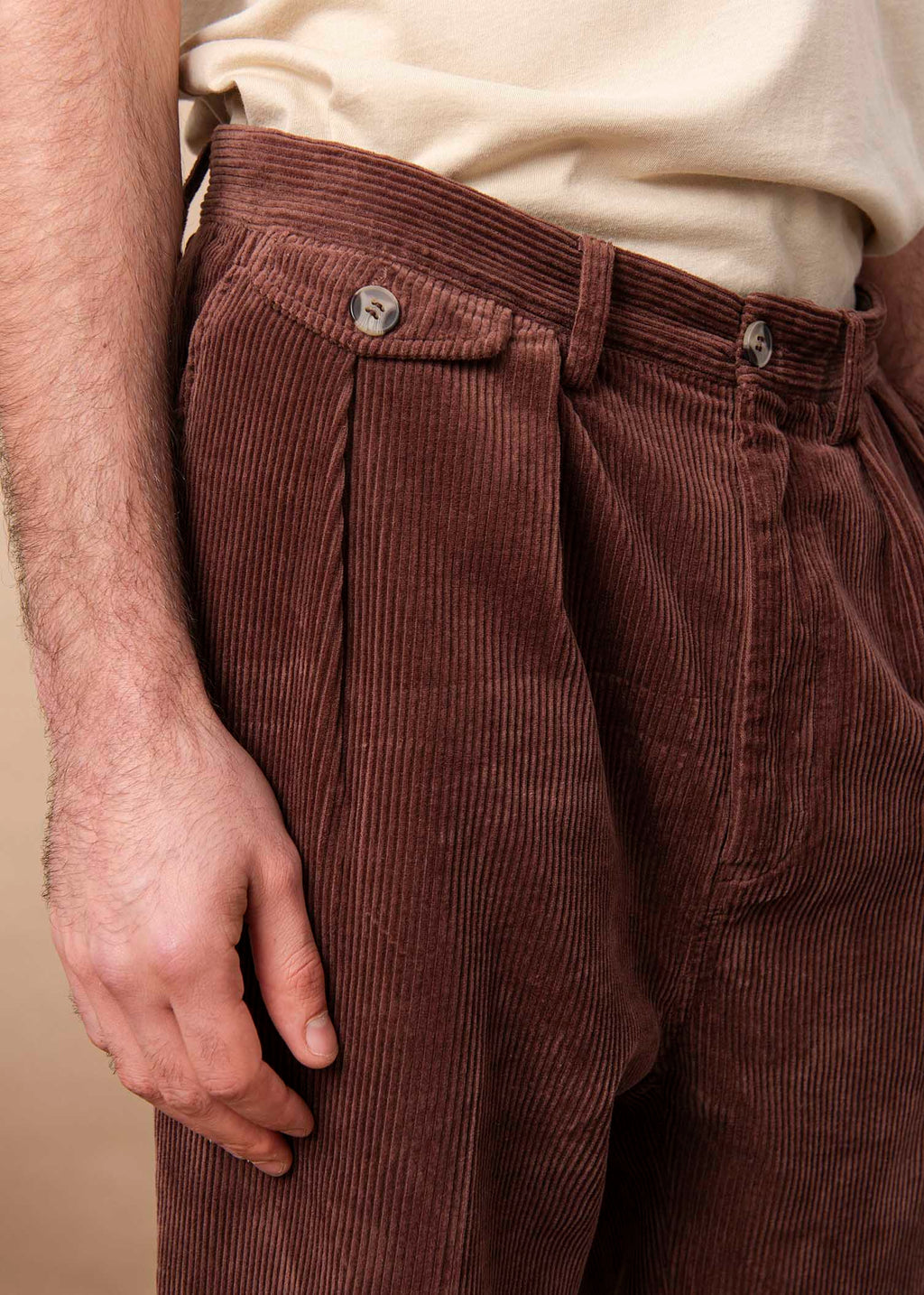 Pantalon Pessac Velours Marron