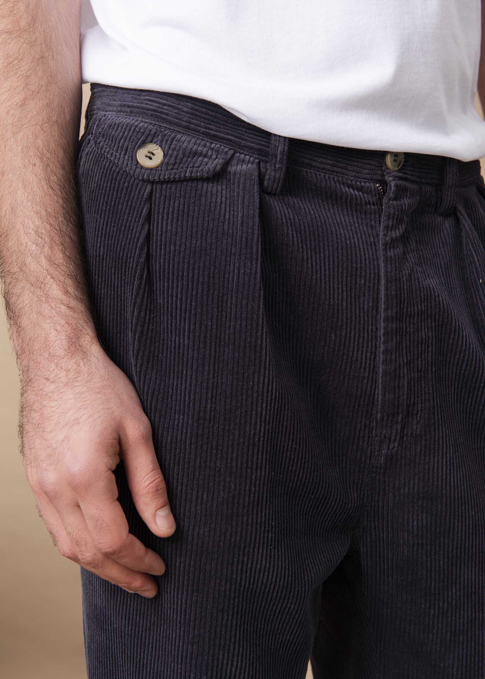 Pantalon Pessac Velours Marine