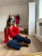 Charlie red cardigan