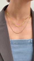 Flat X Link Necklace