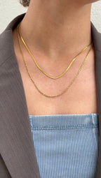 Flat X Link Necklace