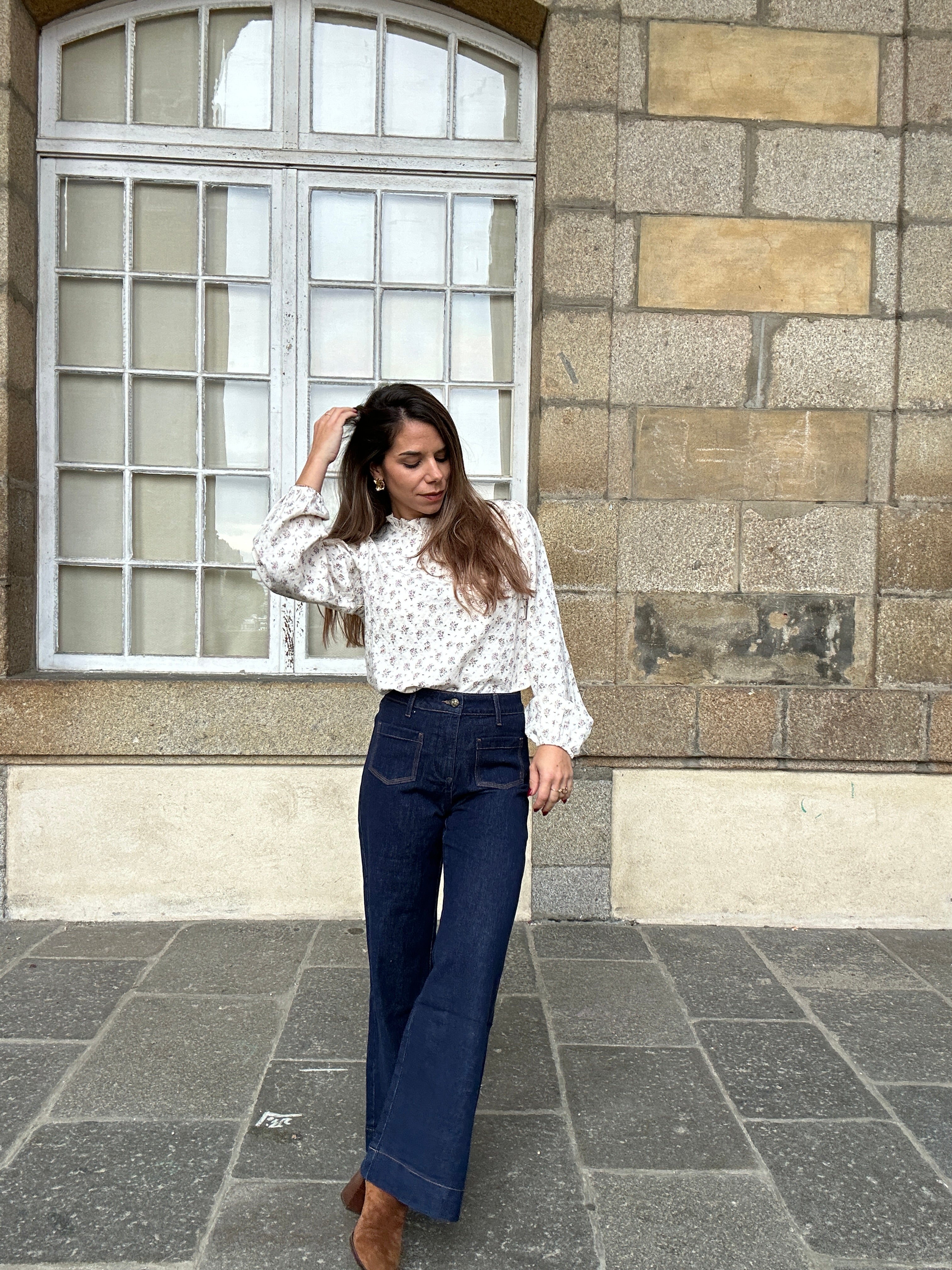 Blouse en coton Rose