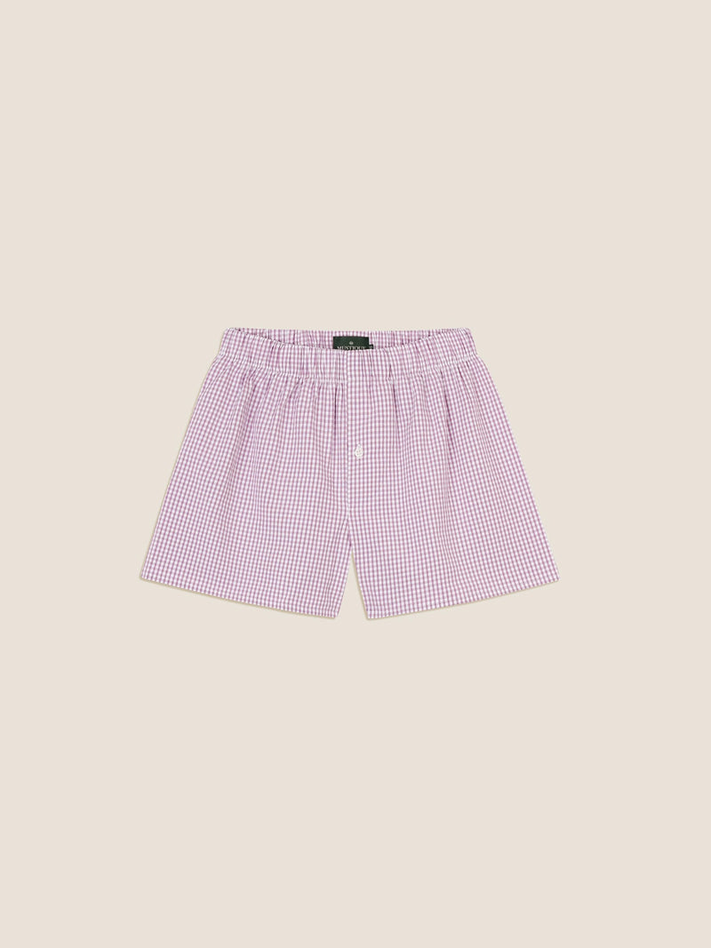 Short Lilac Vichy Boxer