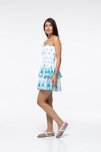 Ines Dress - Aqua Pineapple