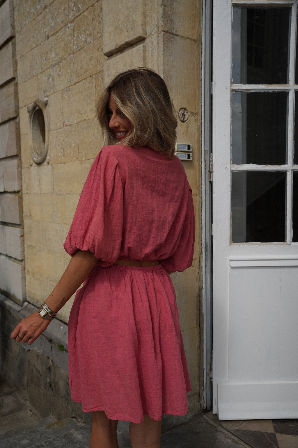 Enola Short Dress - Terracotta