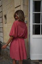 Enola Short Dress - Terracotta