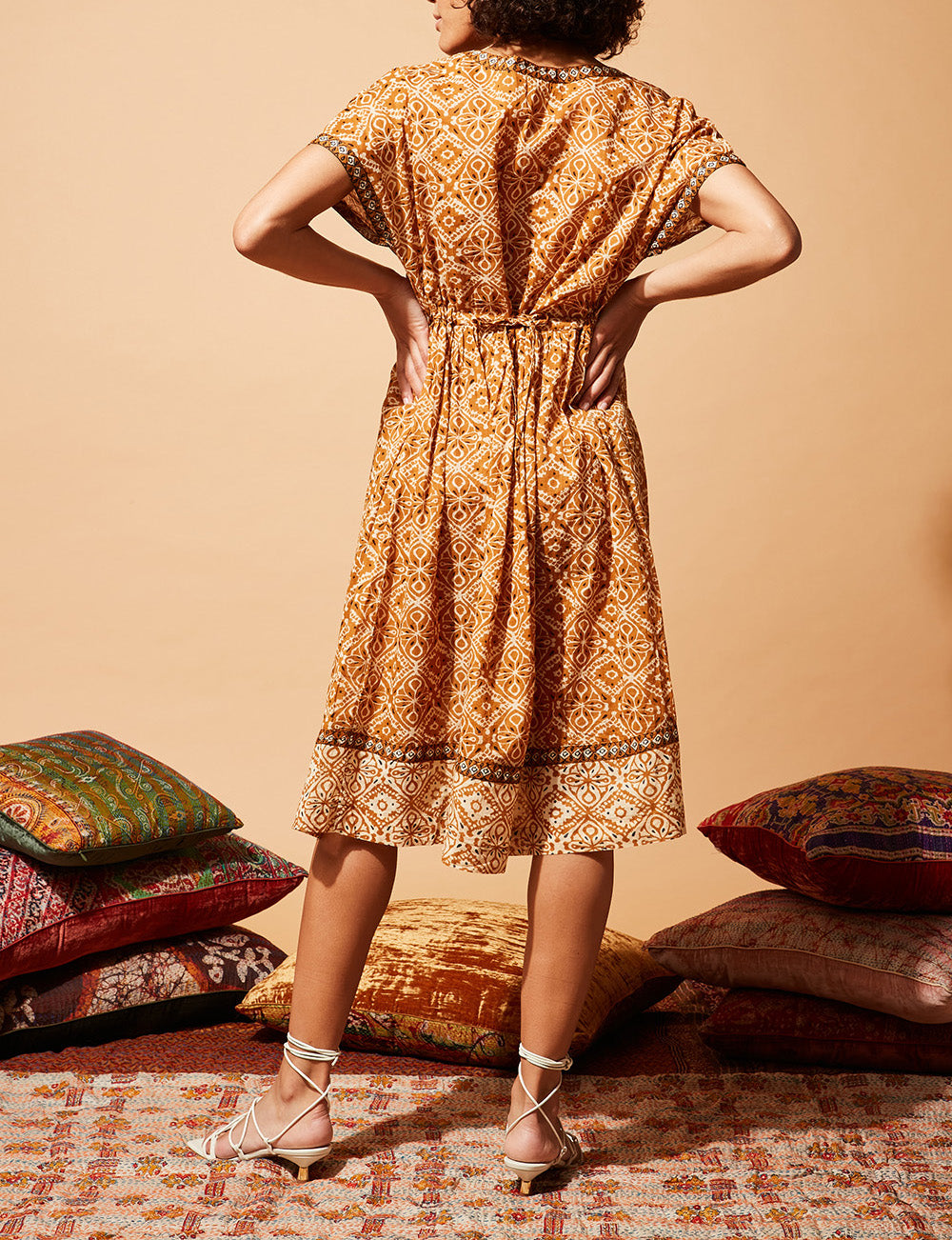 Soraya Short Dress - Ochre
