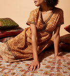 Soraya Short Dress - Ochre