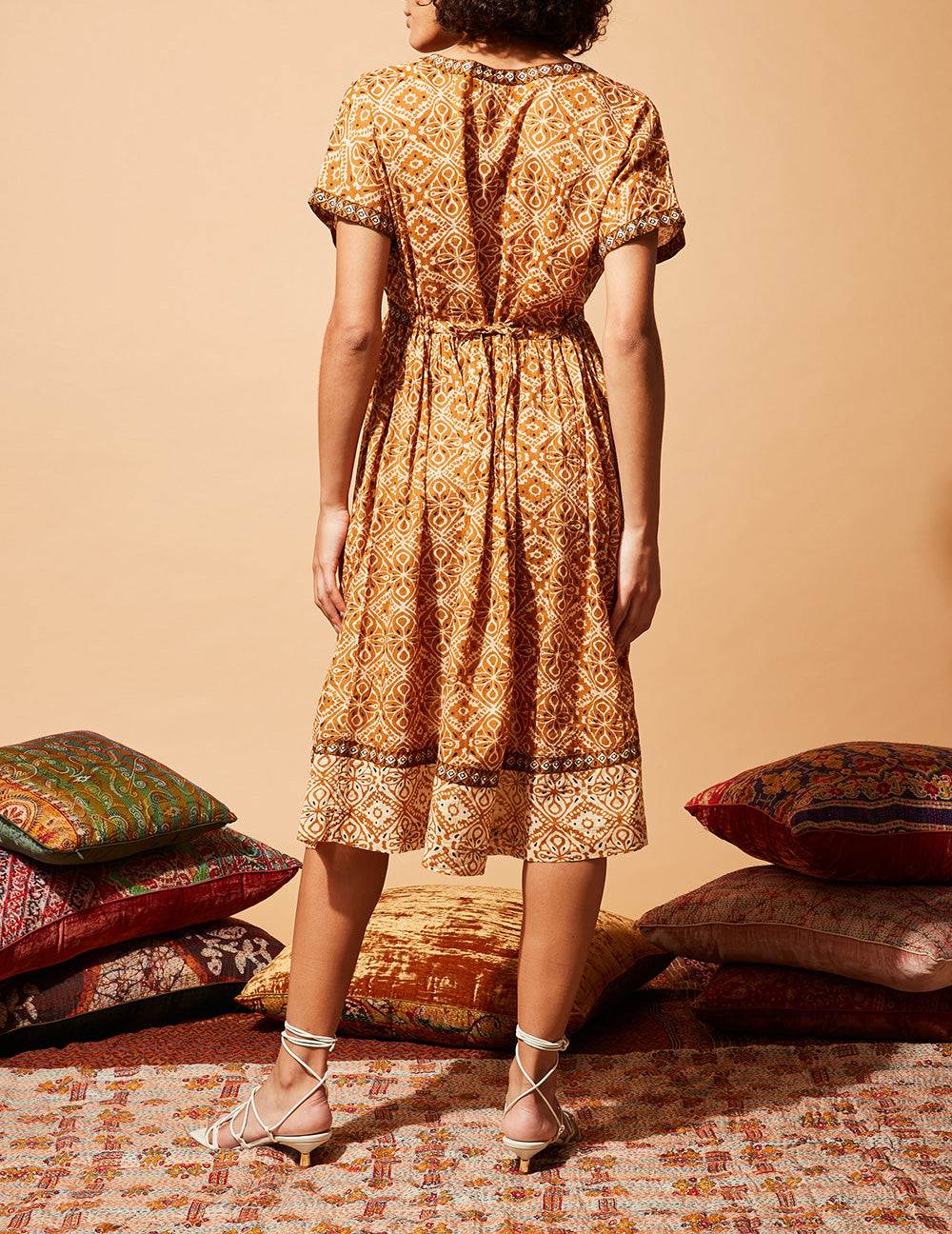 Soraya Short Dress - Ochre