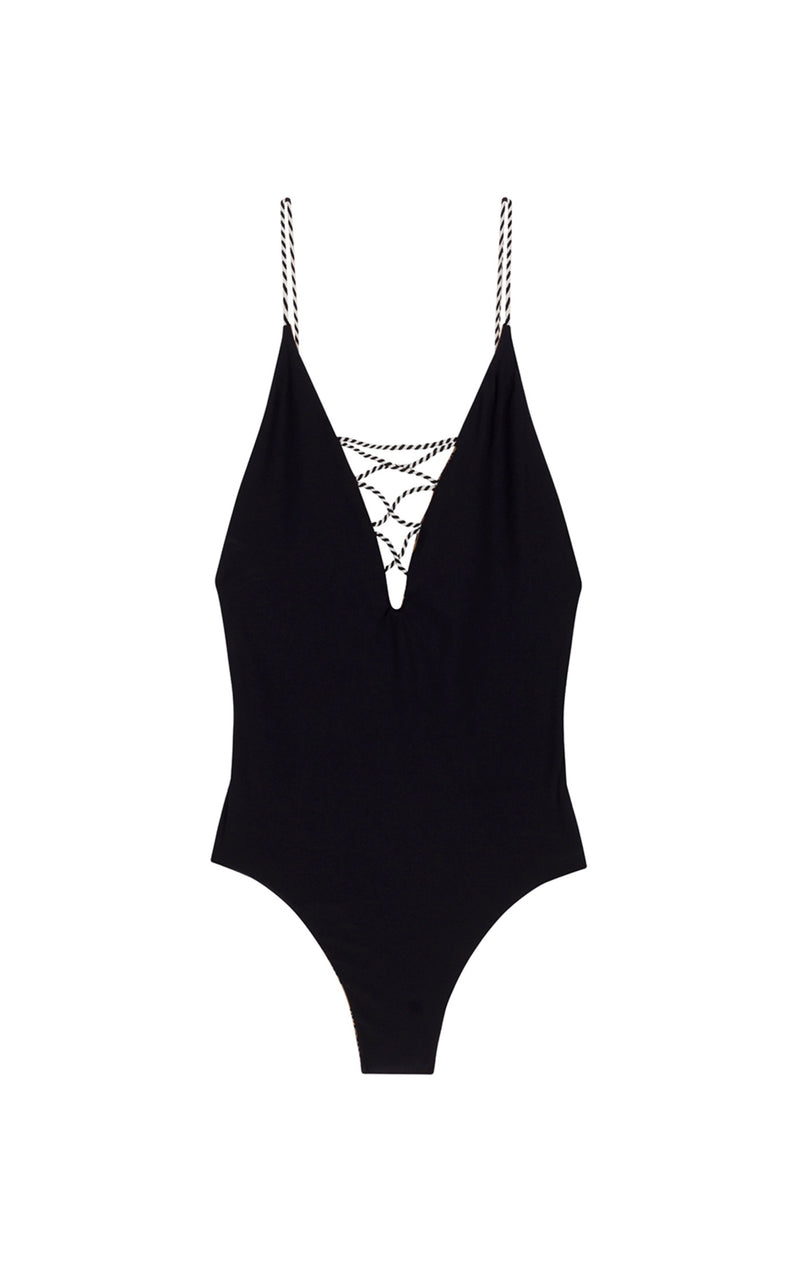 swimsuit - Mocha & Black