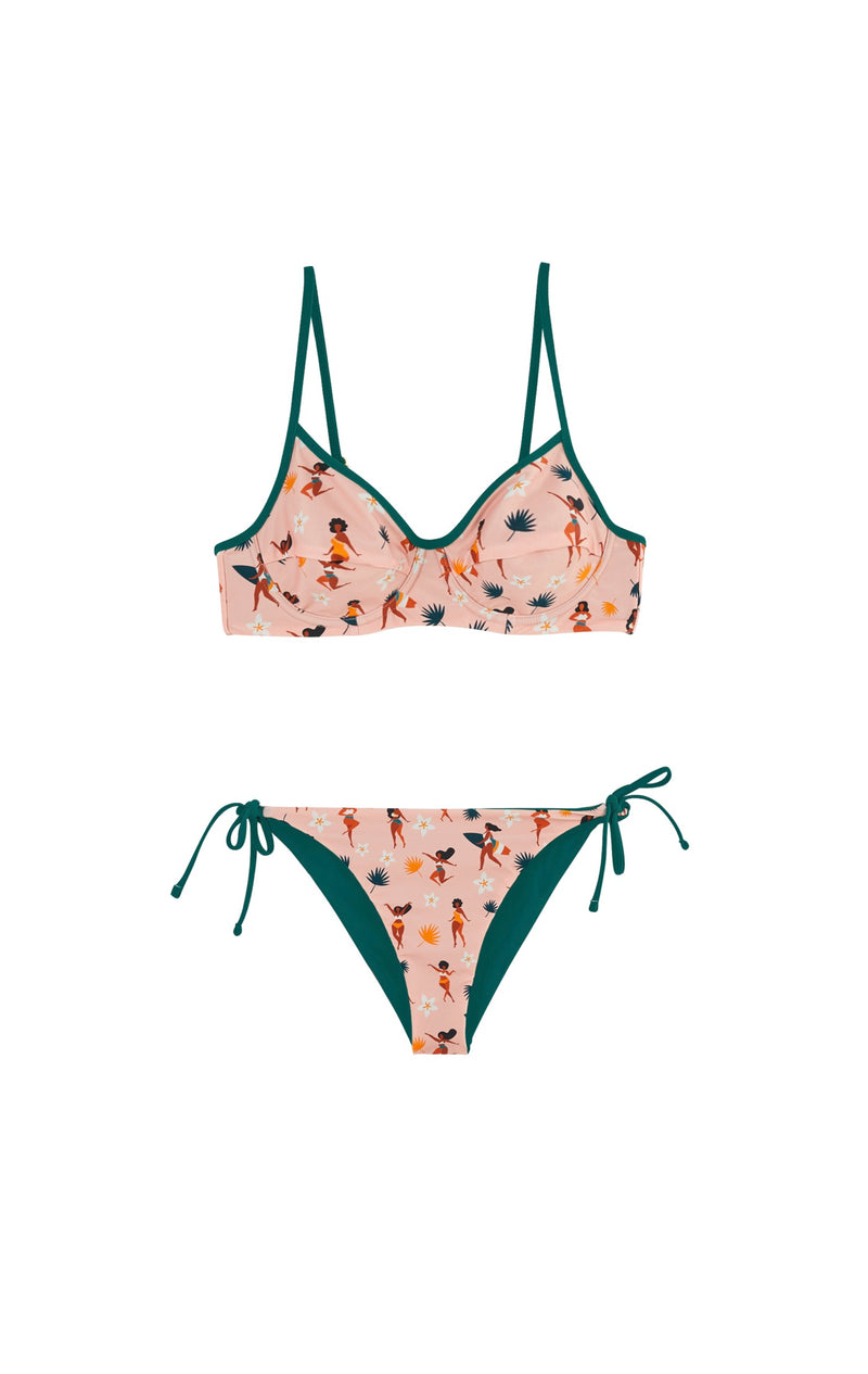 swimsuit - Pink & Green