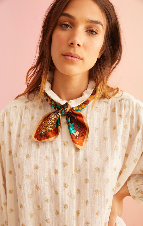 Mini Peacelove Scarf in Ochre