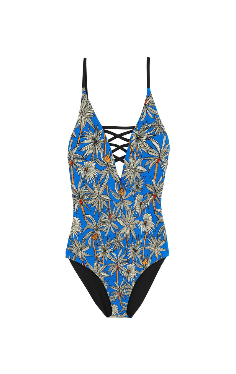 swimsuit - Blue & Black