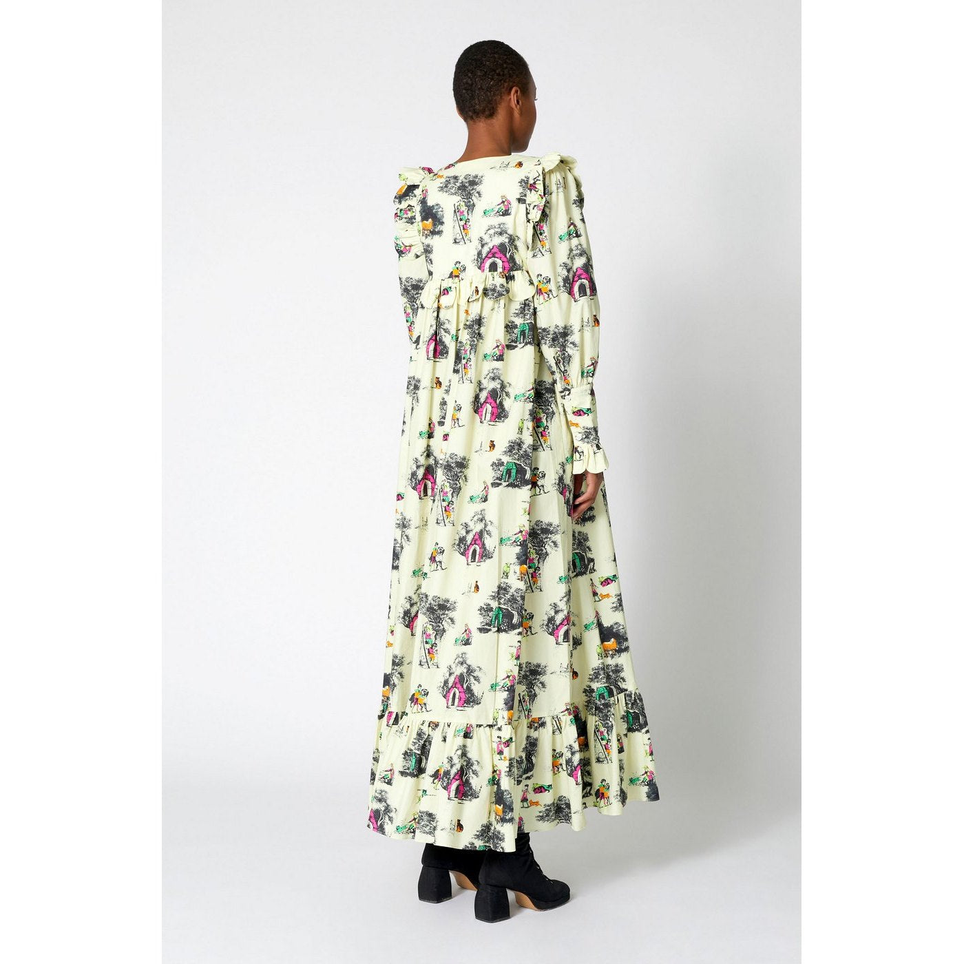 Wide Toile De Jeux Eté Dress - Vanilla