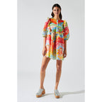 Vestido Corto Bordado - Tie And Dye