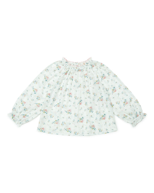 Blouse Fille Voile Imprimé Romantique