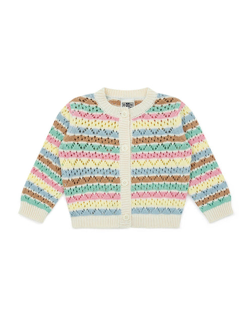 Cardigan Bébé Rayures Pastels