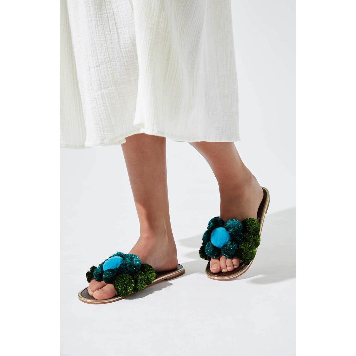 Mules Daisy - Turquesa