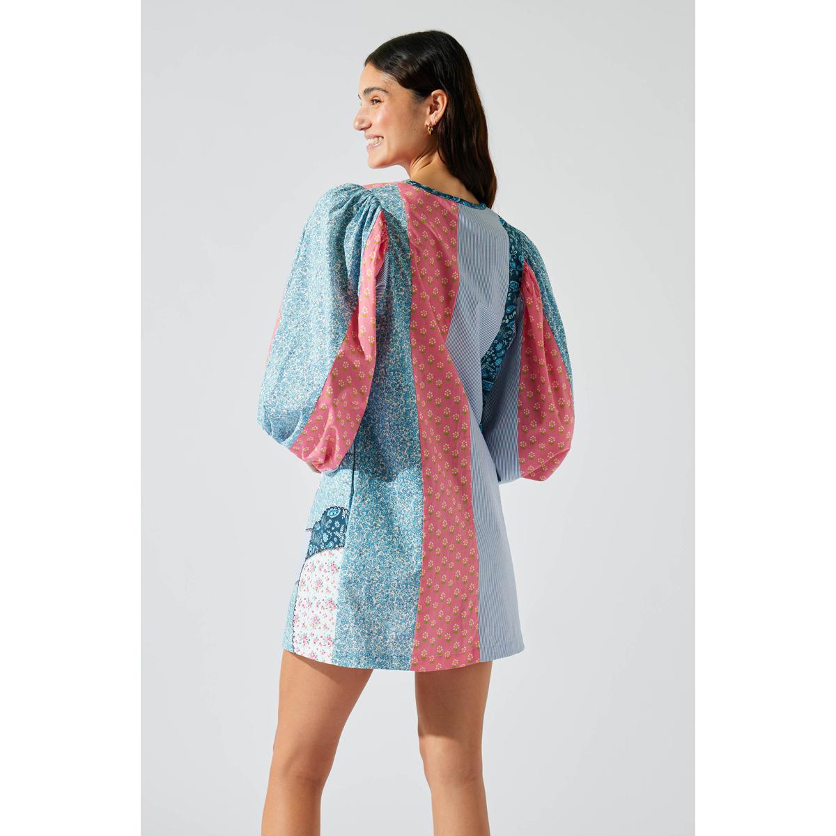 Robe Courte Patchwork - Patchwork