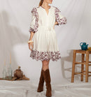 Noemia Short Dress - Burgundy