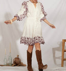 Noemia Short Dress - Burgundy