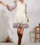 Noemia Short Dress - Burgundy