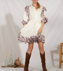 Noemia Short Dress - Burgundy