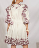 Noemia Short Dress - Burgundy