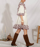 Noemia Short Dress - Burgundy