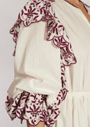 Noemia Short Dress - Burgundy