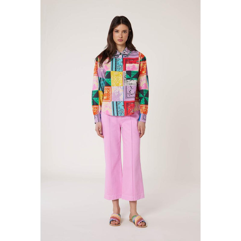 Chemise Bandana Patchwork - Multicolore - Femme