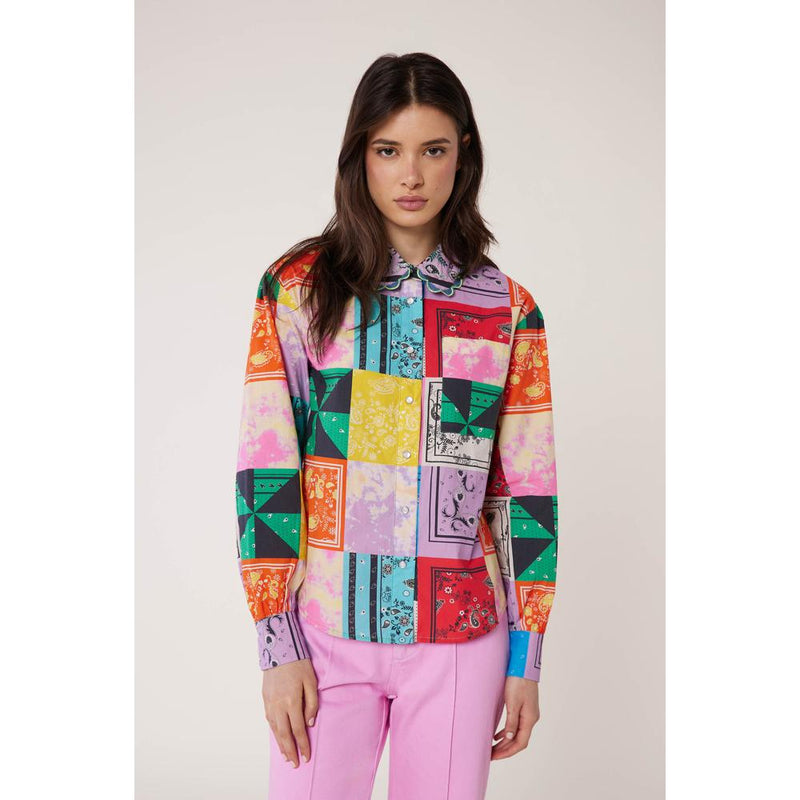 Chemise Bandana Patchwork - Multicolore - Femme