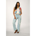 Chaqueta Sin Mangas Bandana Patchwork - Multicolor - Mujer