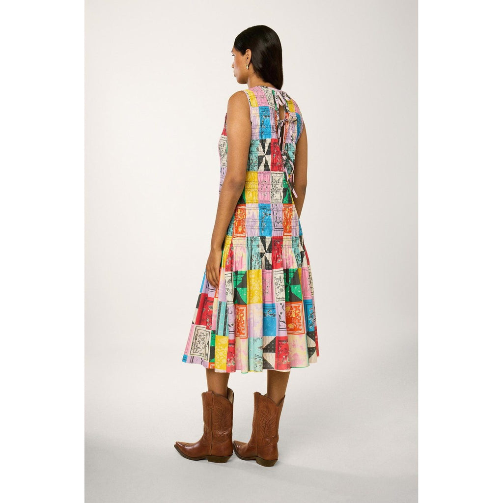 Robe À Smocks Bandana Patchwork - Print