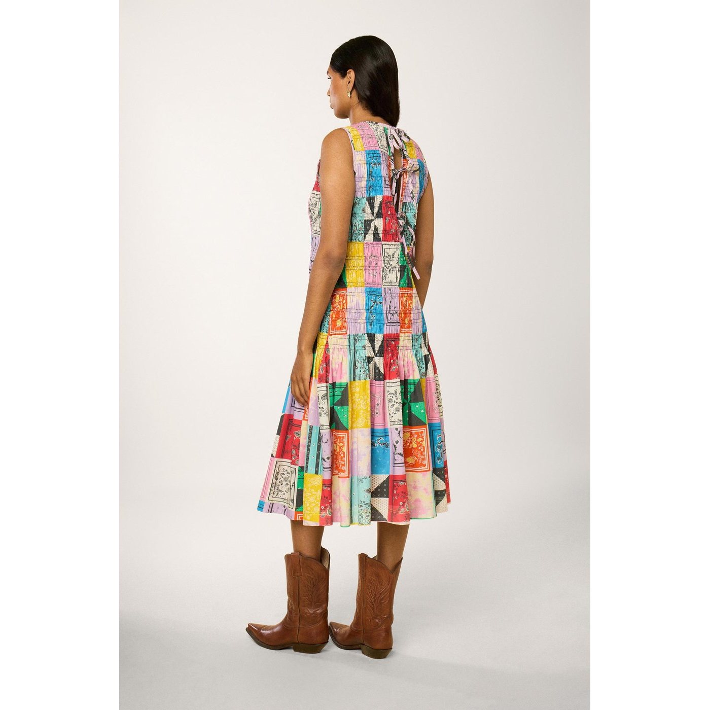 Robe À Smocks Bandana Patchwork - Print