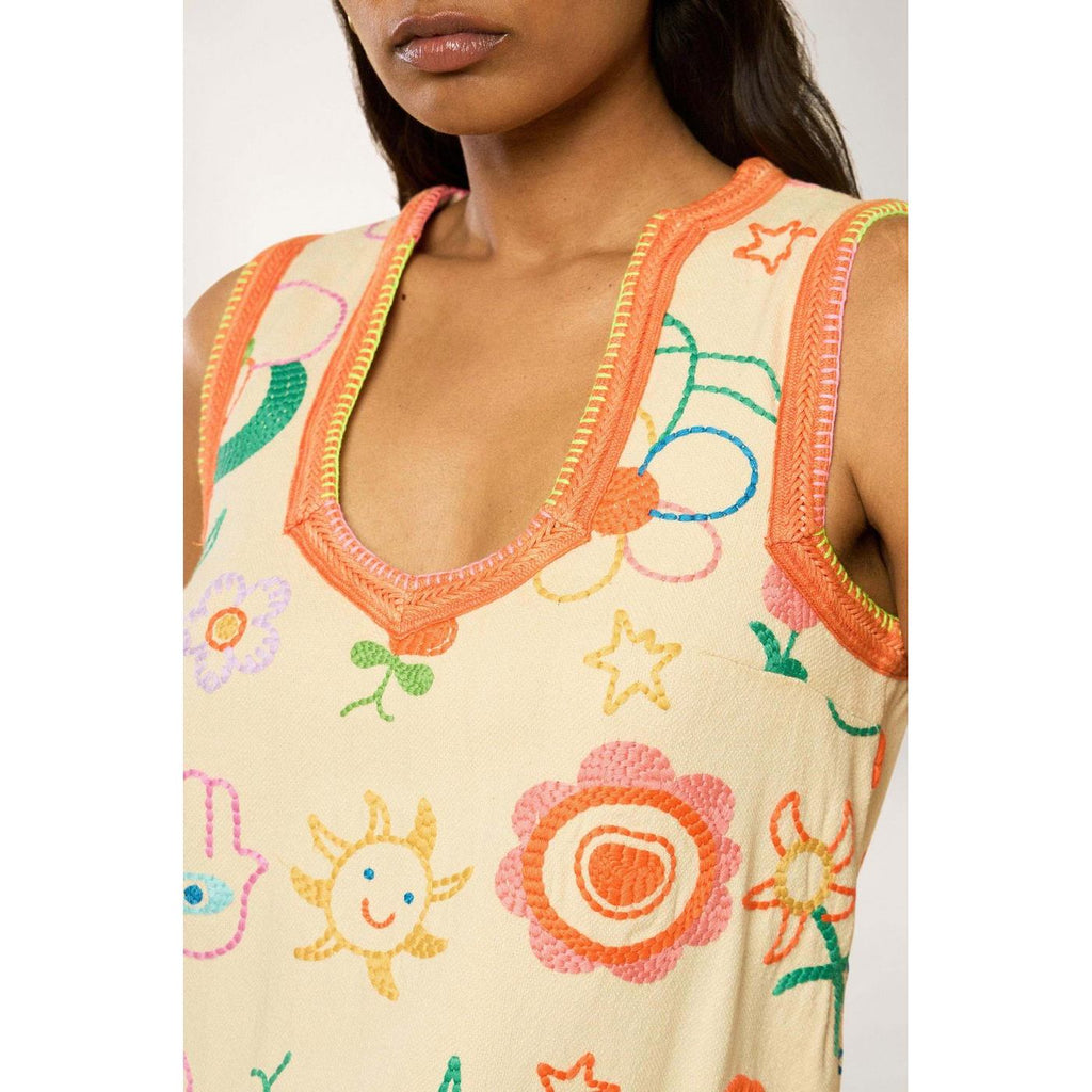 Beldi Short Dress - Ecru