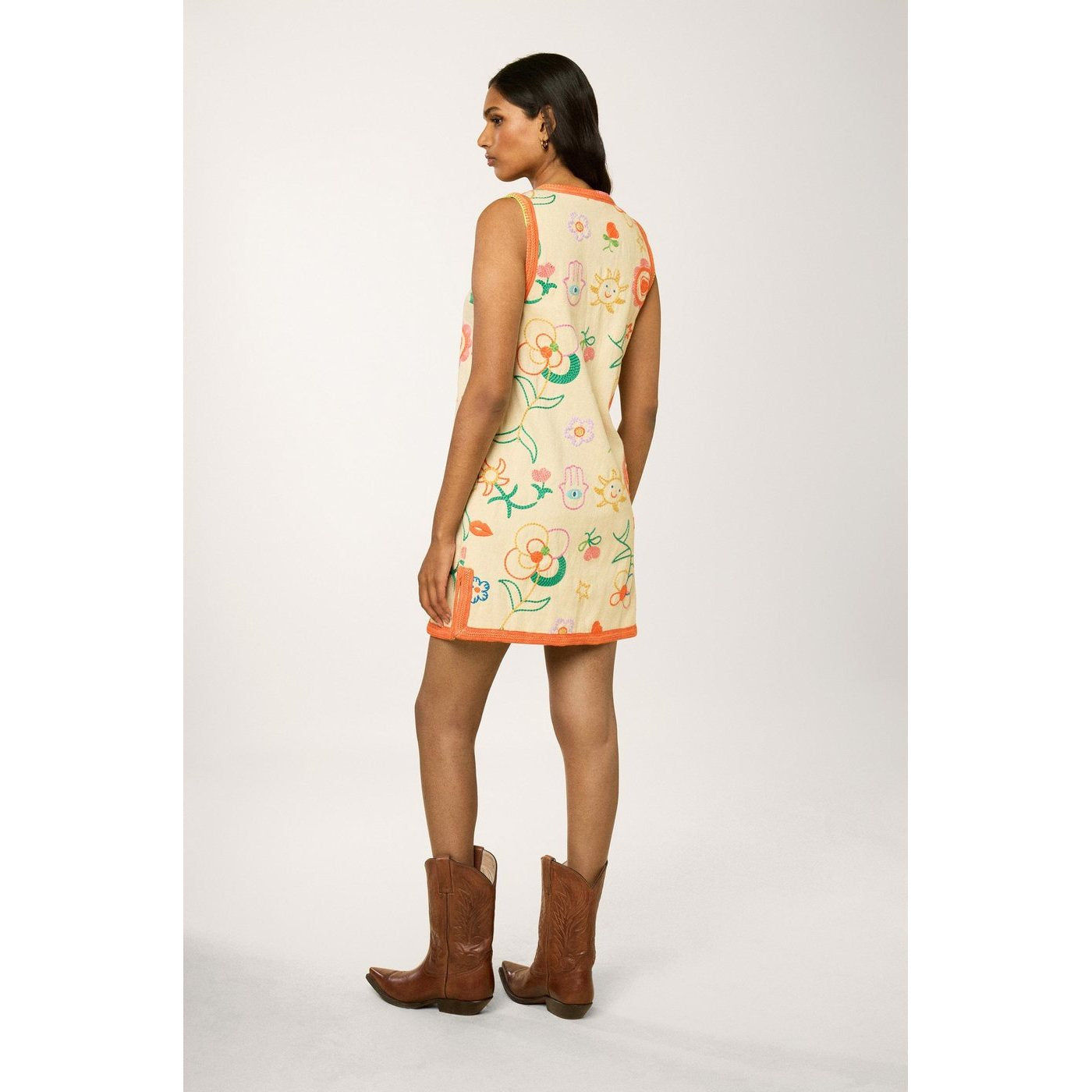 Beldi Short Dress - Ecru