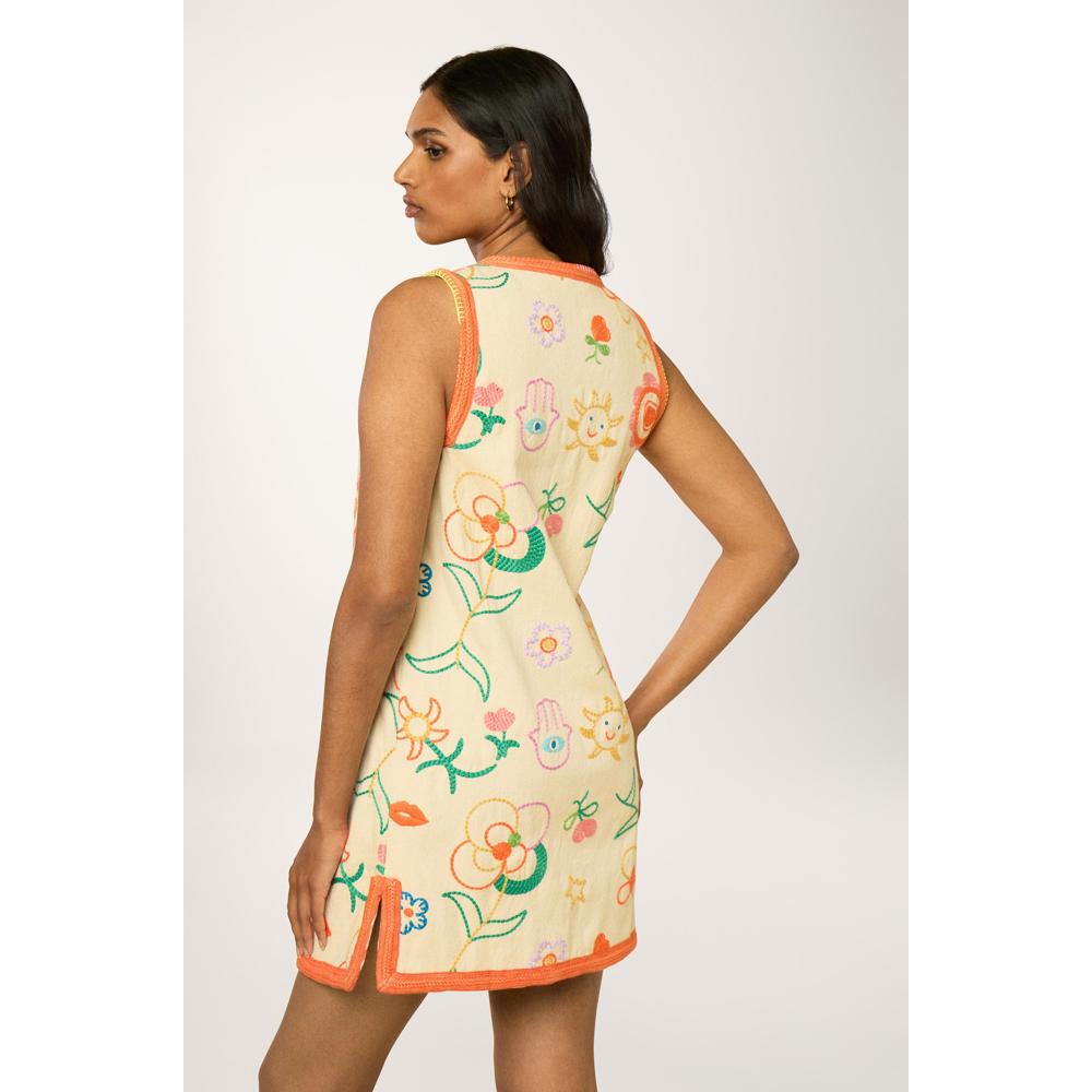 Vestido Corto Beldi - Crudo - Mujer